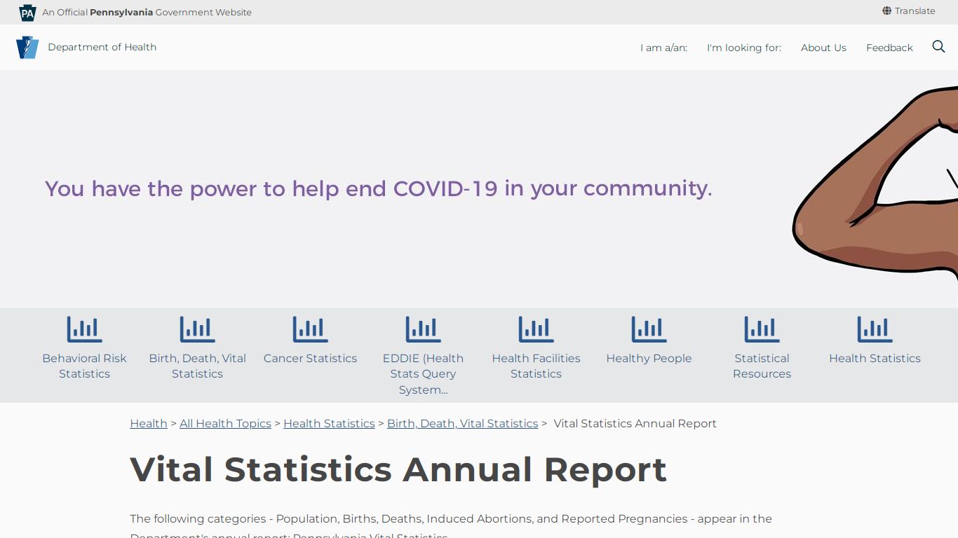 Vital Statistics Annual Report - Department of Health